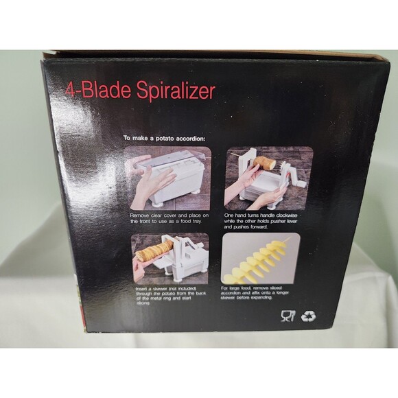 WILLIAMS SONOMA Paderno World Cuisine 4 Blade RED Spiralizer Vegetable Slicer - Picture 3 of 3